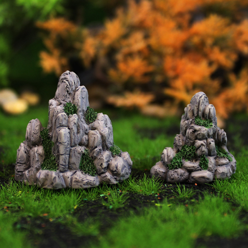 Aquarium Moss - Mini dağ minyatür sahte taş yapay
