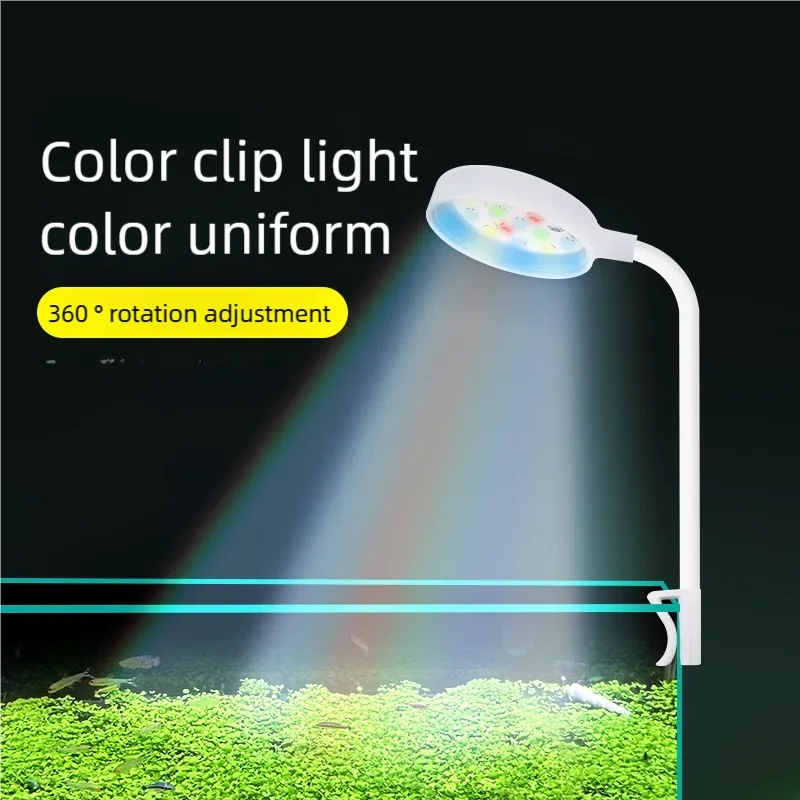 Aquarium Plant Light - 3W LED Klipsli Akvaryum Lambası Tam